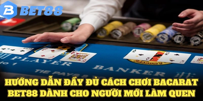 Bacarat BET88 Cách Chơi Cơ Bản Rõ Ràng Cho Người Mới 7 Hướng dẫn đầy đủ cách chơi Bacarat BET88 dành cho người mới làm quen